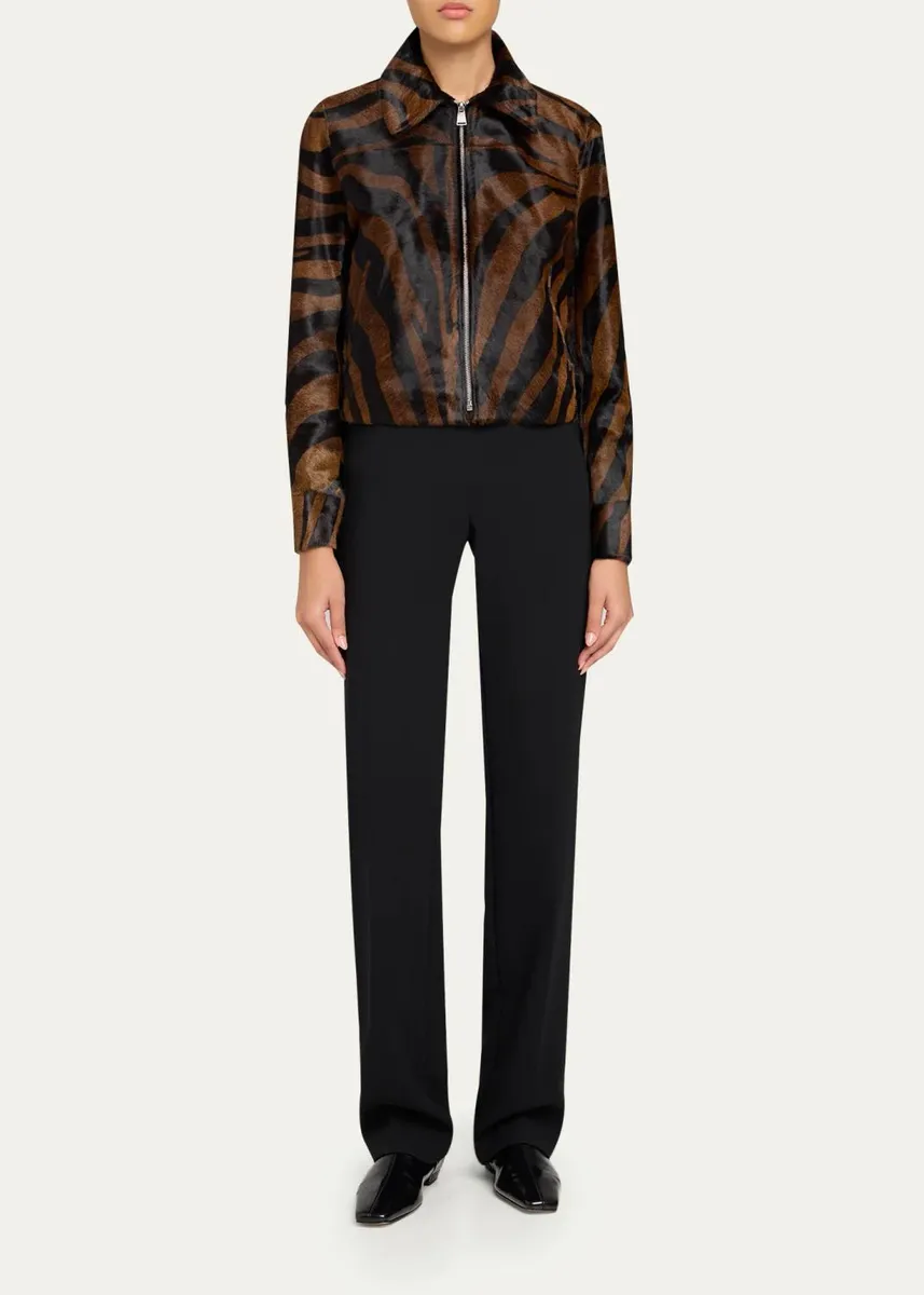 Simkhai Daria Zebra Calf Hair Jacket | Thumbnail 2