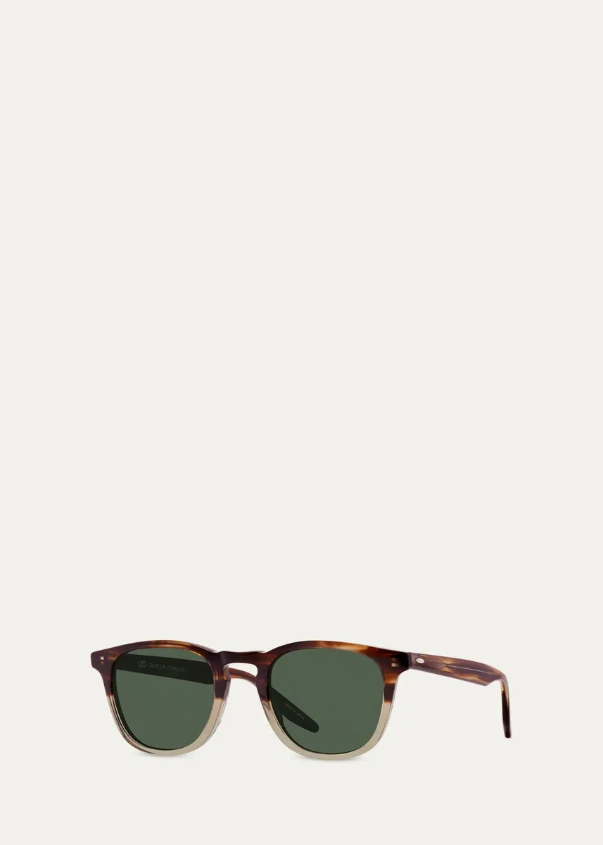 BARTON PERREIRA Men's Dino Acetate Keyhole-Bridge Square Sunglasses | Thumbnail 2 BARTON PERREIRA Men's Dino Acetate Keyhole-Bridge Square Sunglasses | Thumbnail 2