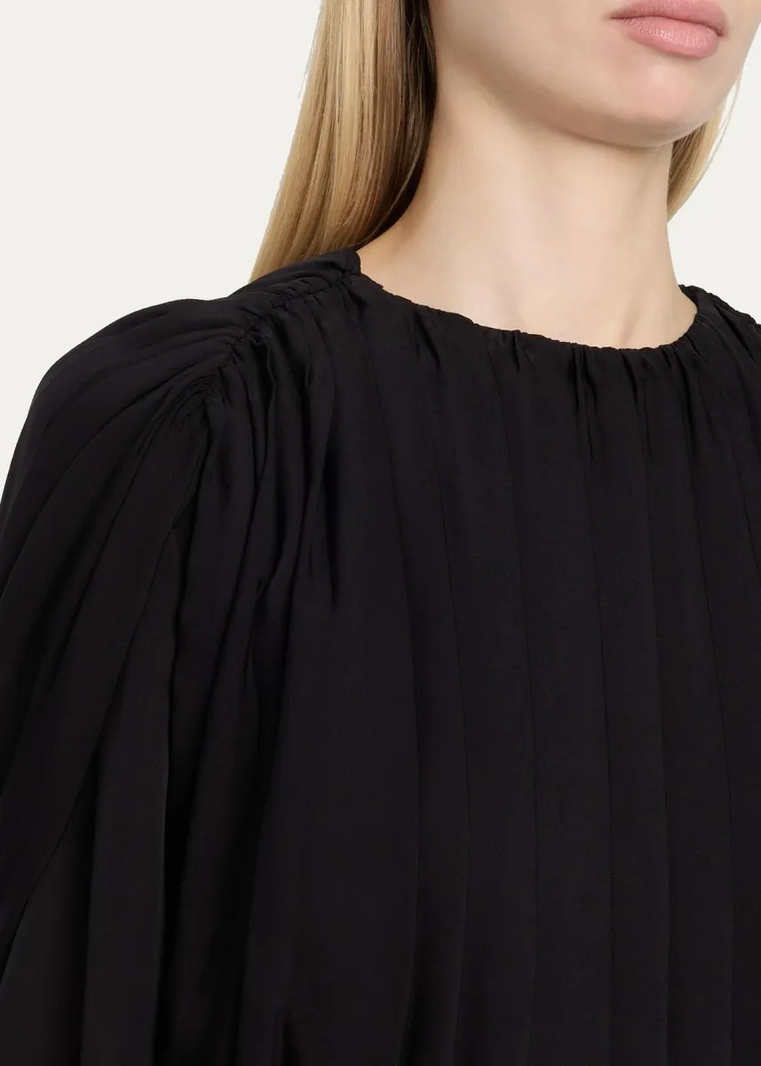 Simkhai Frida Pleated Blouse | Thumbnail 5 Simkhai Frida Pleated Blouse | Thumbnail 5