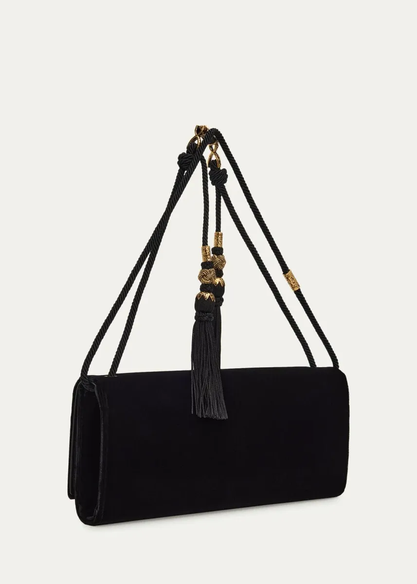Saint Laurent Kate YSL Velvet Shoulder Bag | Thumbnail 3