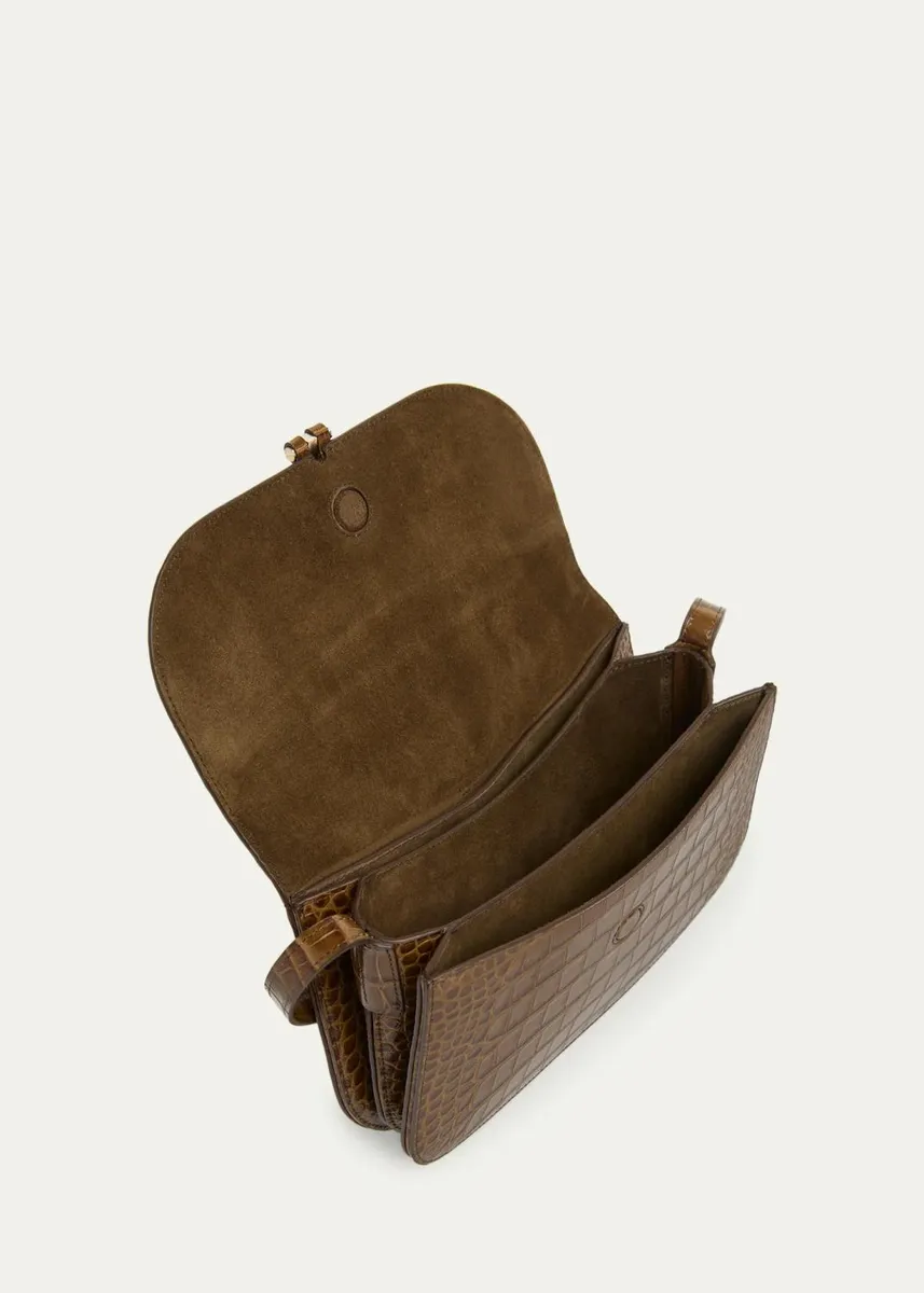 Tom Ford Kara Small Croc-Embossed Leather Crossbody Bag | Thumbnail 4