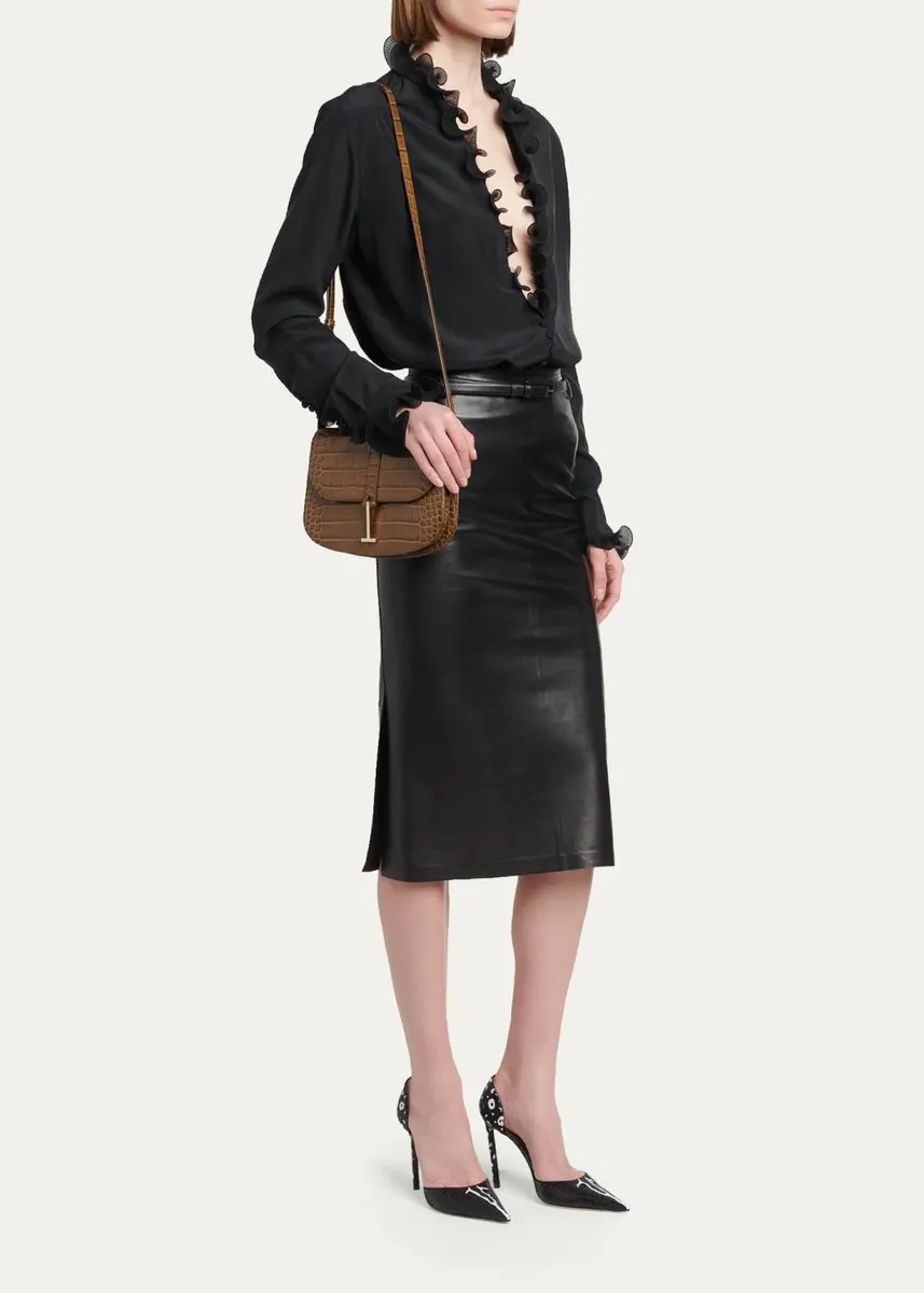 Tom Ford Kara Small Croc-Embossed Leather Crossbody Bag | Thumbnail 5