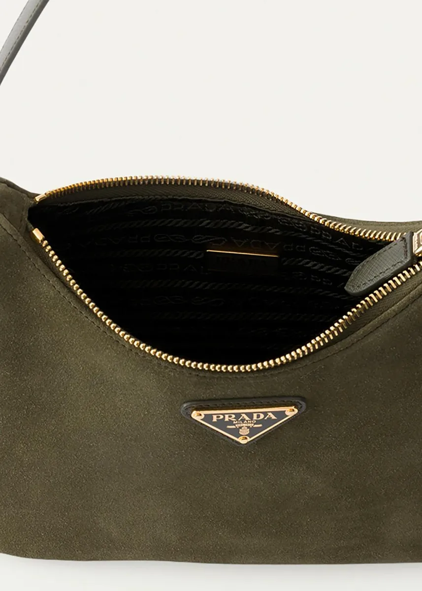 Prada Re-Edition 2005 Mini Suede Shoulder Bag | Thumbnail 3