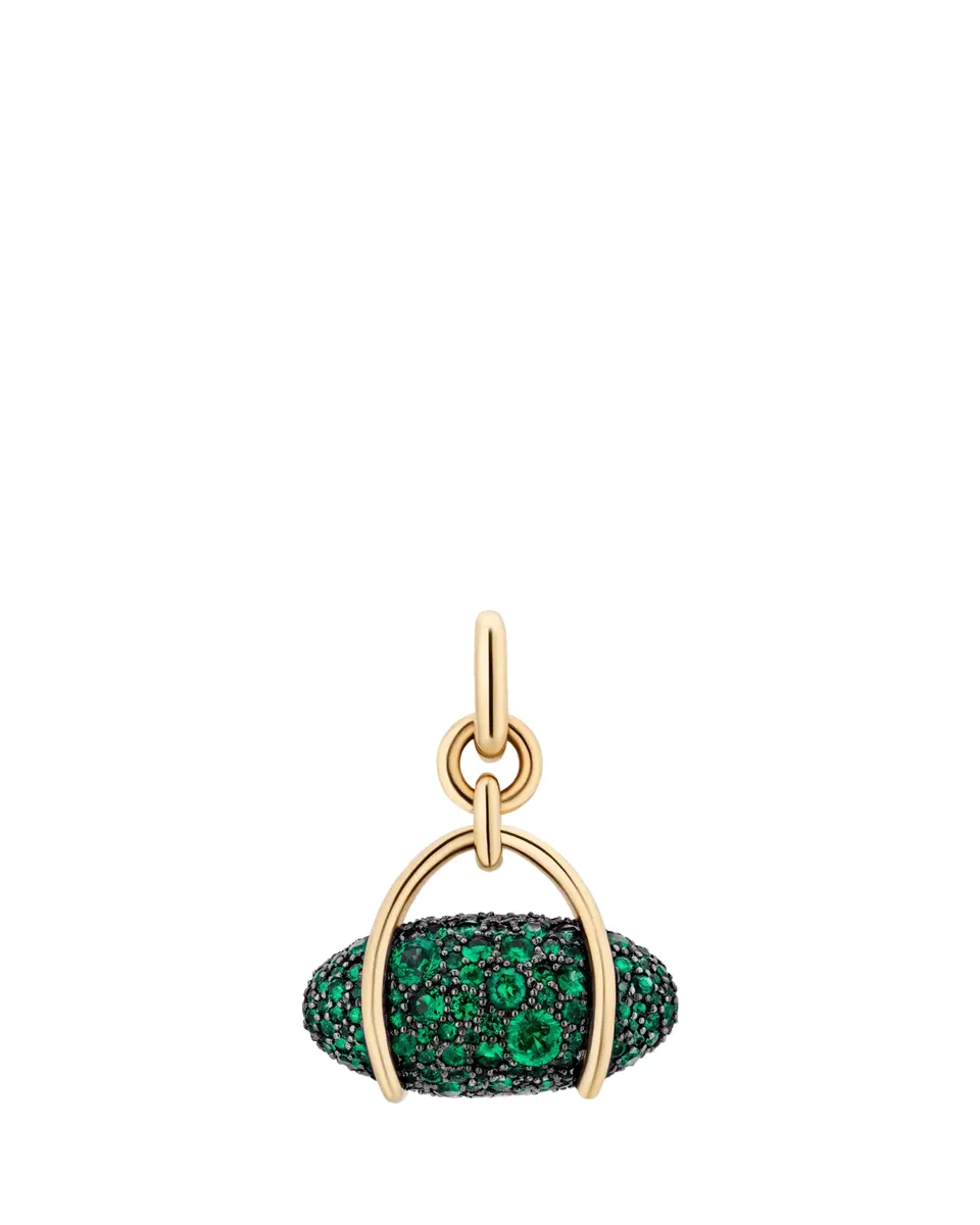 Mason and Books 14K Large Vice Pendant with Emeralds | Thumbnail 2 Mason and Books 14K Large Vice Pendant with Emeralds | Thumbnail 2