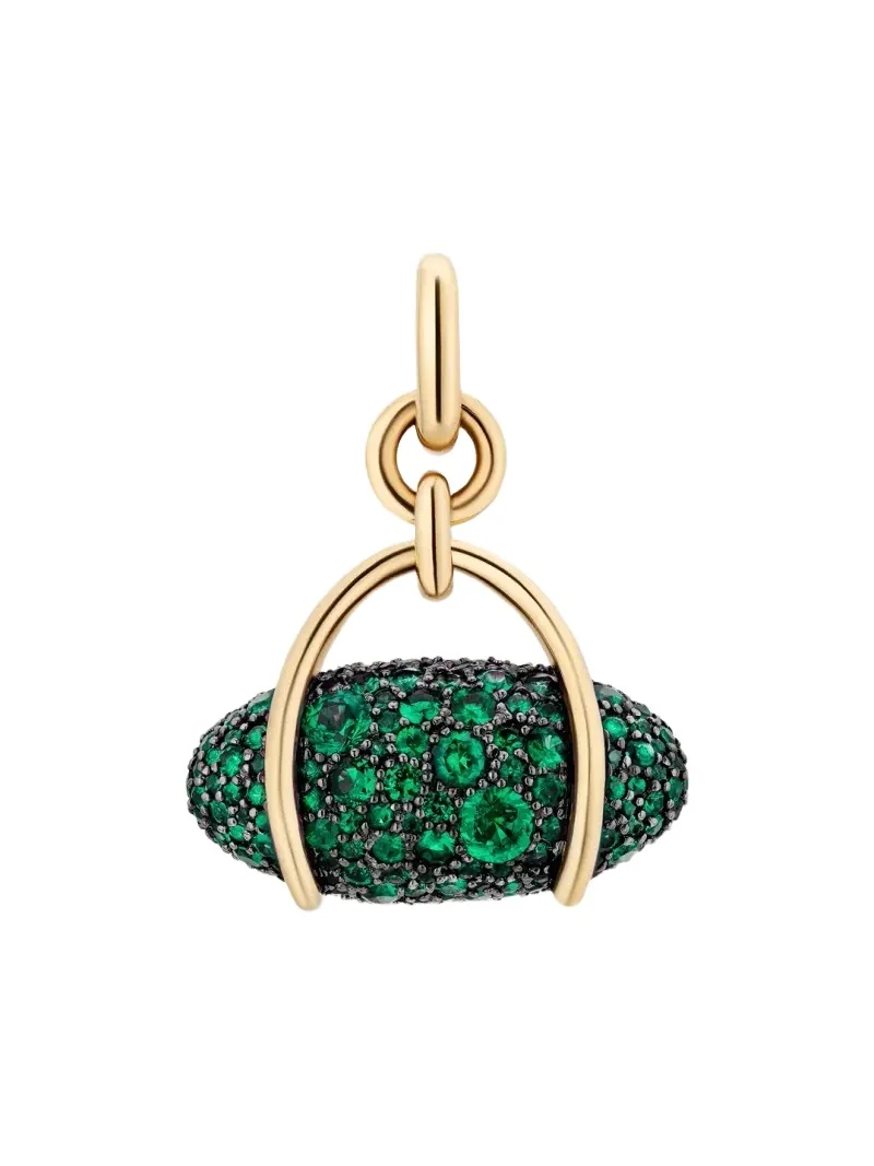 Mason and Books 14K Large Vice Pendant with Emeralds