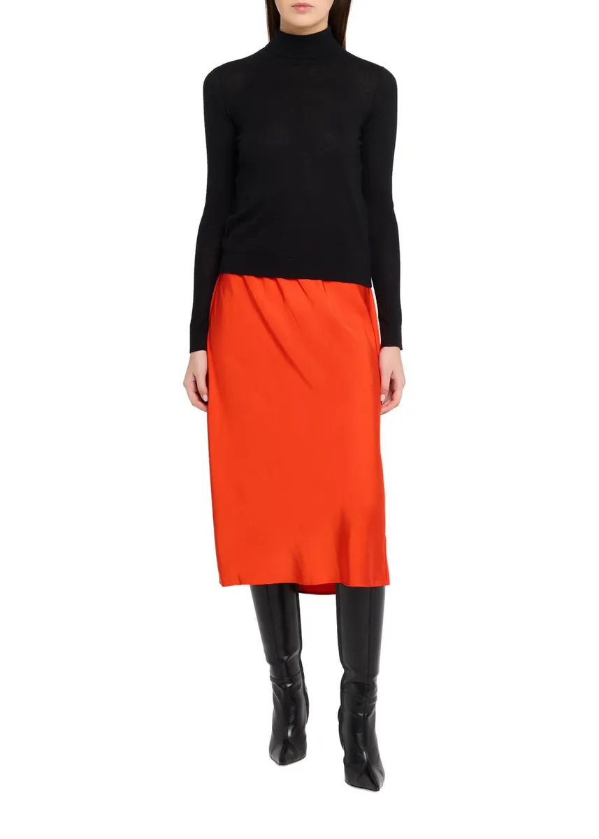 Vince Pull-On Satin Slip Skirt | Thumbnail 2 Vince Pull-On Satin Slip Skirt | Thumbnail 2