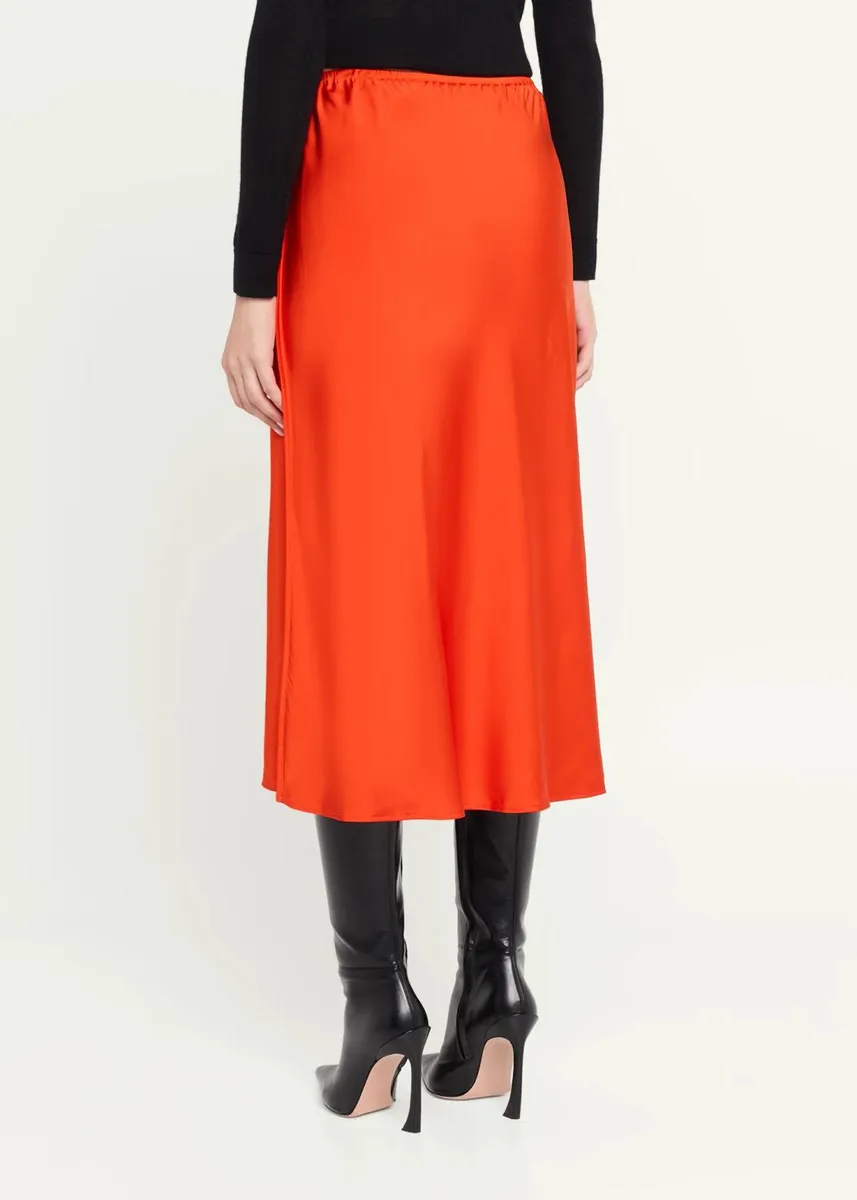 Vince Pull-On Satin Slip Skirt | Thumbnail 3 Vince Pull-On Satin Slip Skirt | Thumbnail 3