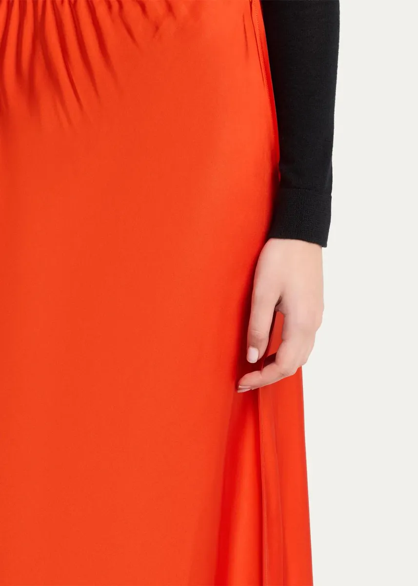 Vince Pull-On Satin Slip Skirt | Thumbnail 5 Vince Pull-On Satin Slip Skirt | Thumbnail 5