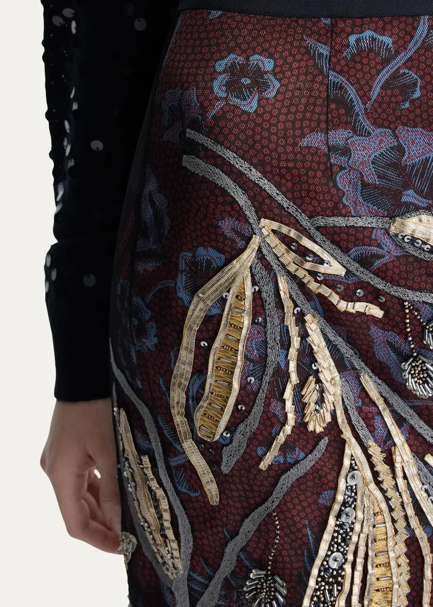 Diane von Furstenberg Gramercy Layered Floral Midi Skirt | Thumbnail 4 Diane von Furstenberg Gramercy Layered Floral Midi Skirt | Thumbnail 4