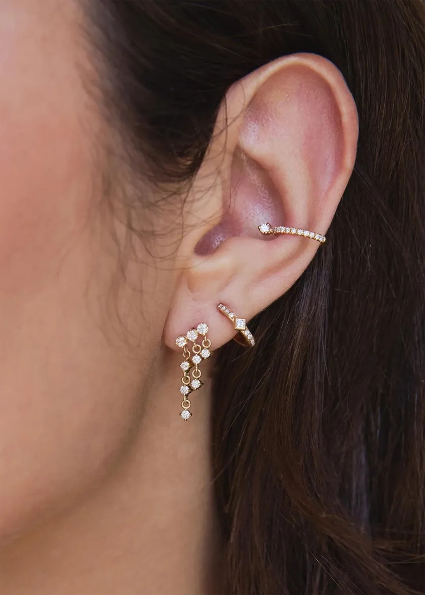 Zoë Chicco 14K Waterfall Prong-Set Diamond Earrings | Thumbnail 2 Zoë Chicco 14K Waterfall Prong-Set Diamond Earrings | Thumbnail 2