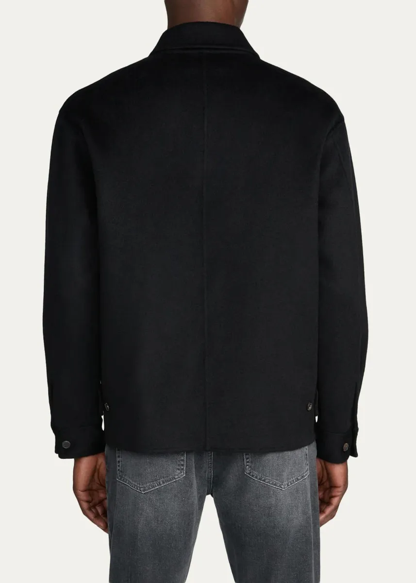 Frame Men's Double-Faced Wool Full-Zip Overshirt | Thumbnail 3 Frame Men's Double-Faced Wool Full-Zip Overshirt | Thumbnail 3