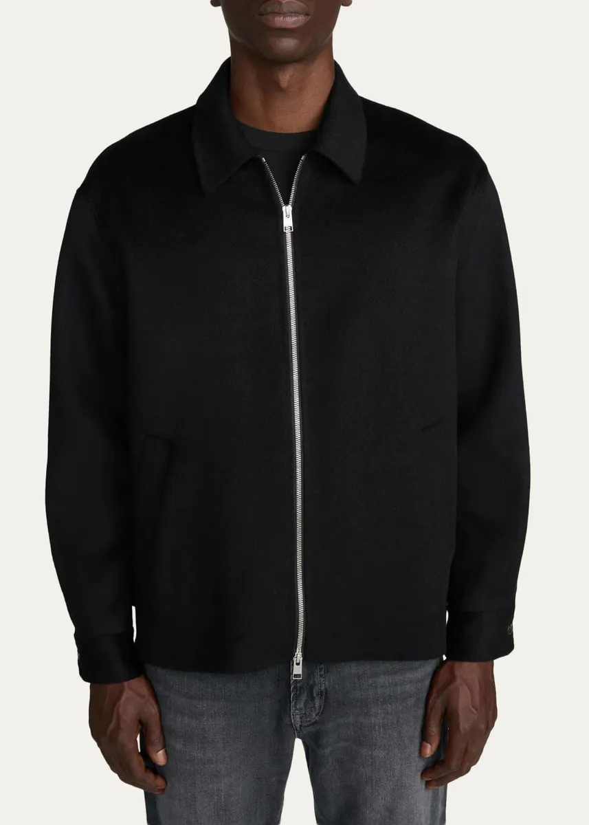 Frame Men's Double-Faced Wool Full-Zip Overshirt | Thumbnail 4 Frame Men's Double-Faced Wool Full-Zip Overshirt | Thumbnail 4