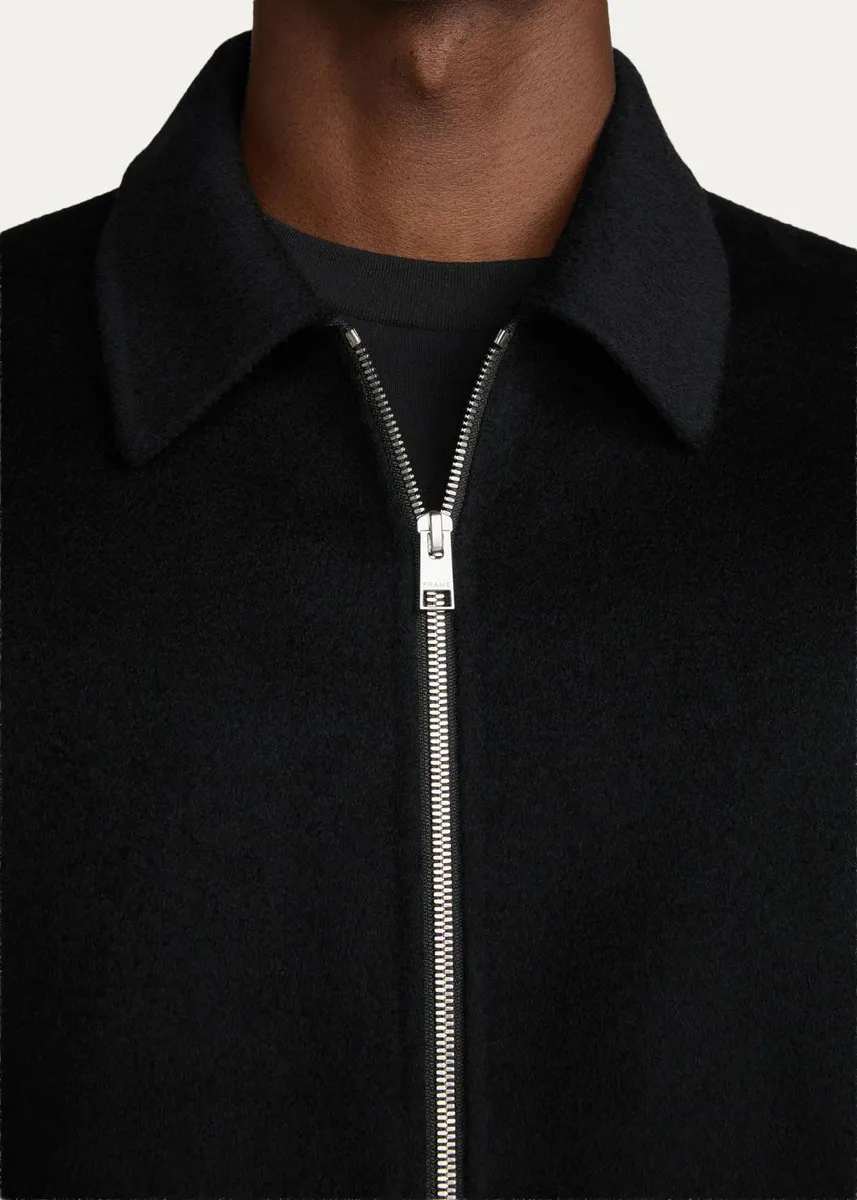 Frame Men's Double-Faced Wool Full-Zip Overshirt | Thumbnail 5 Frame Men's Double-Faced Wool Full-Zip Overshirt | Thumbnail 5