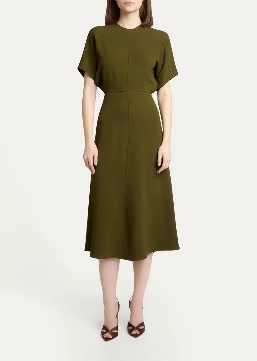 Victoria Beckham Eleanor A-Line Midi Dress | Thumbnail 2 Victoria Beckham Eleanor A-Line Midi Dress | Thumbnail 2