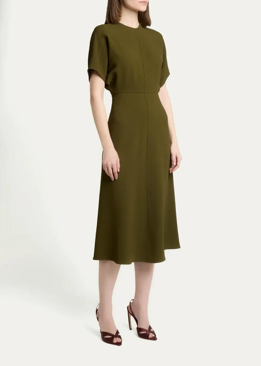 Victoria Beckham Eleanor A-Line Midi Dress | Thumbnail 4 Victoria Beckham Eleanor A-Line Midi Dress | Thumbnail 4