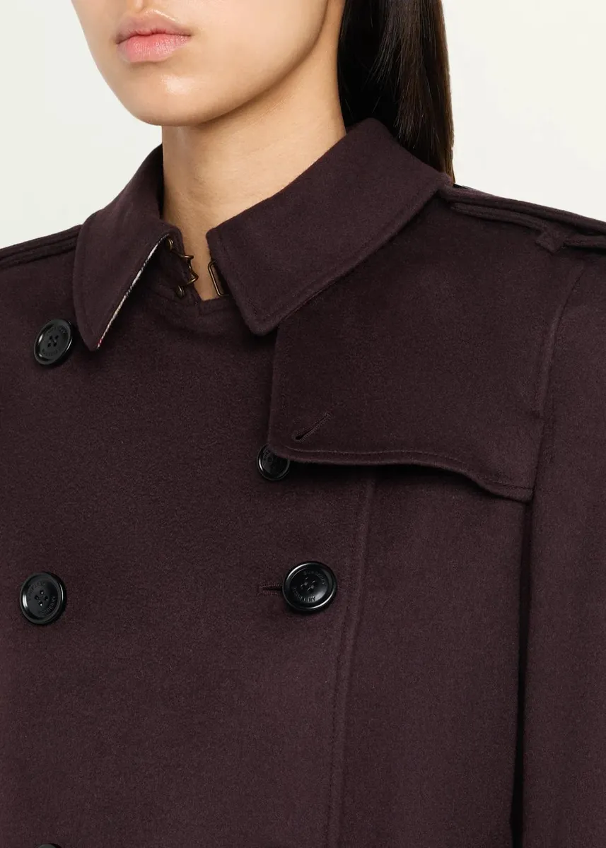 Burberry Kensington Double-Breasted Trench Coat in Brushed Cashmere | Thumbnail 5 Burberry Kensington Double-Breasted Trench Coat in Brushed Cashmere | Thumbnail 5