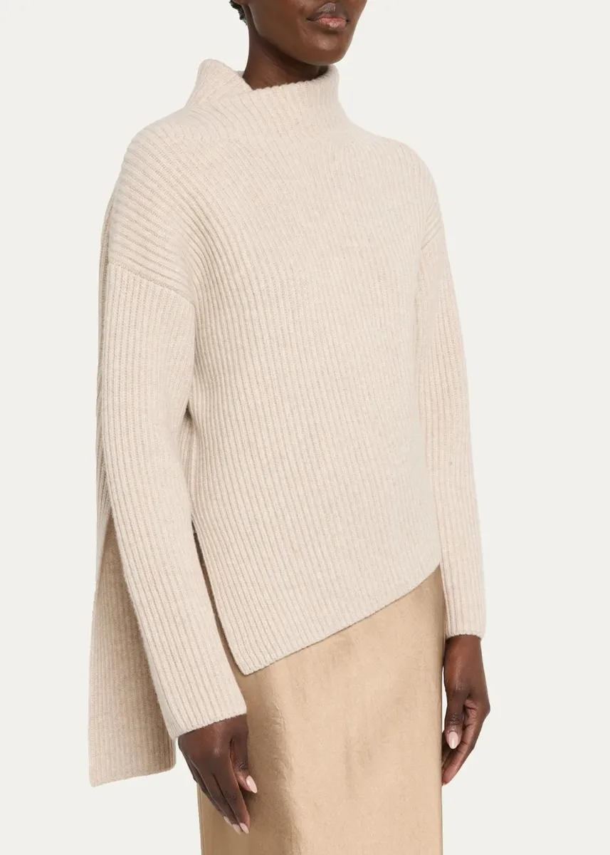 Vince Draped Rib-Knit Shawl Sweater | Thumbnail 4 Vince Draped Rib-Knit Shawl Sweater | Thumbnail 4