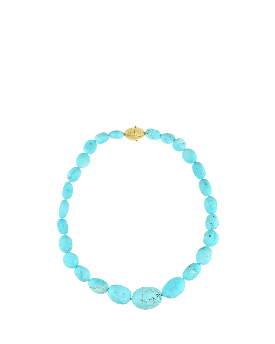 Paul Morelli 18K Yellow Gold Graduated Turquoise Necklace | Thumbnail 2 Paul Morelli 18K Yellow Gold Graduated Turquoise Necklace | Thumbnail 2