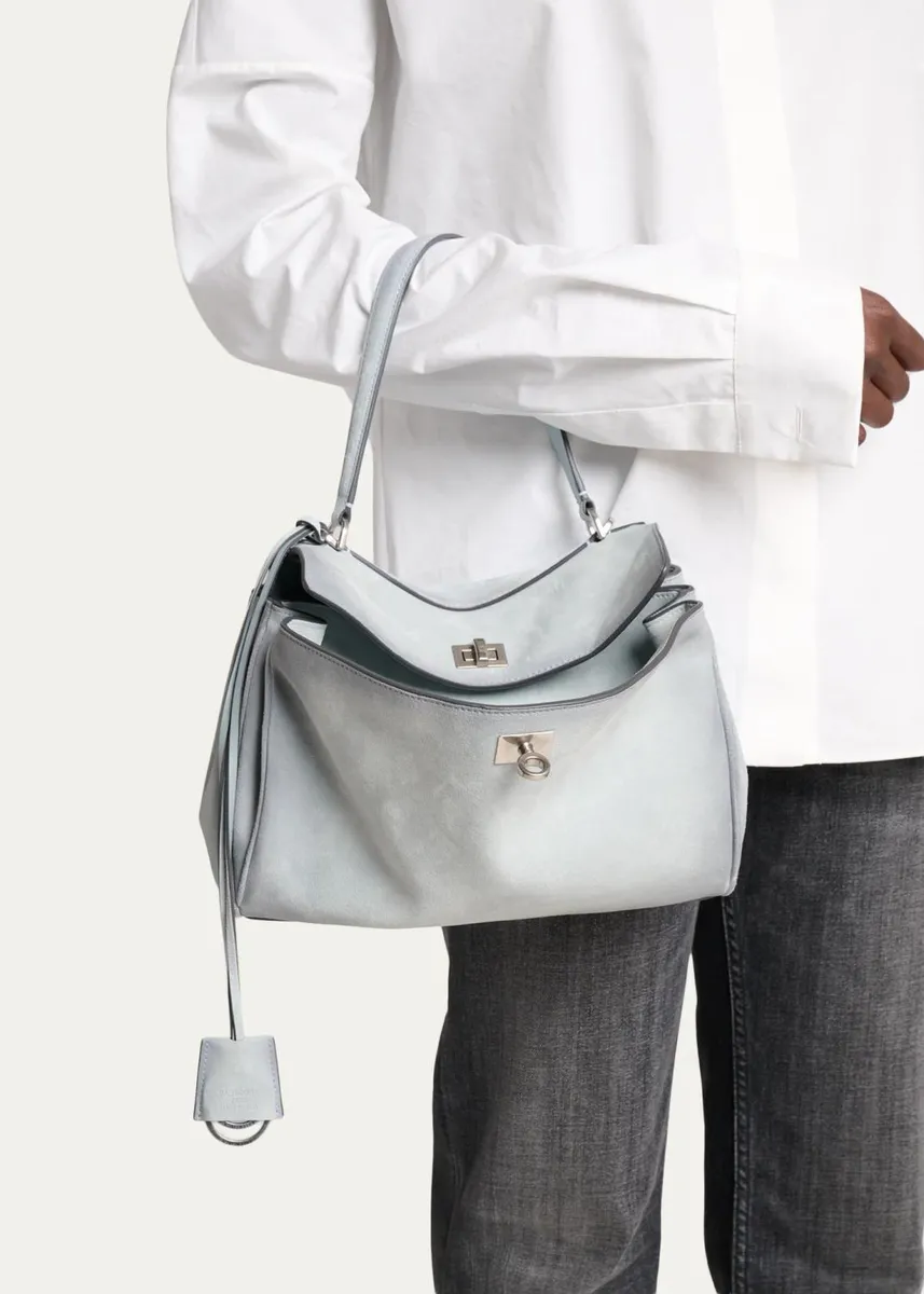 Balenciaga Rodeo Small Suede Top-Handle Bag | Thumbnail 2 Balenciaga Rodeo Small Suede Top-Handle Bag | Thumbnail 2