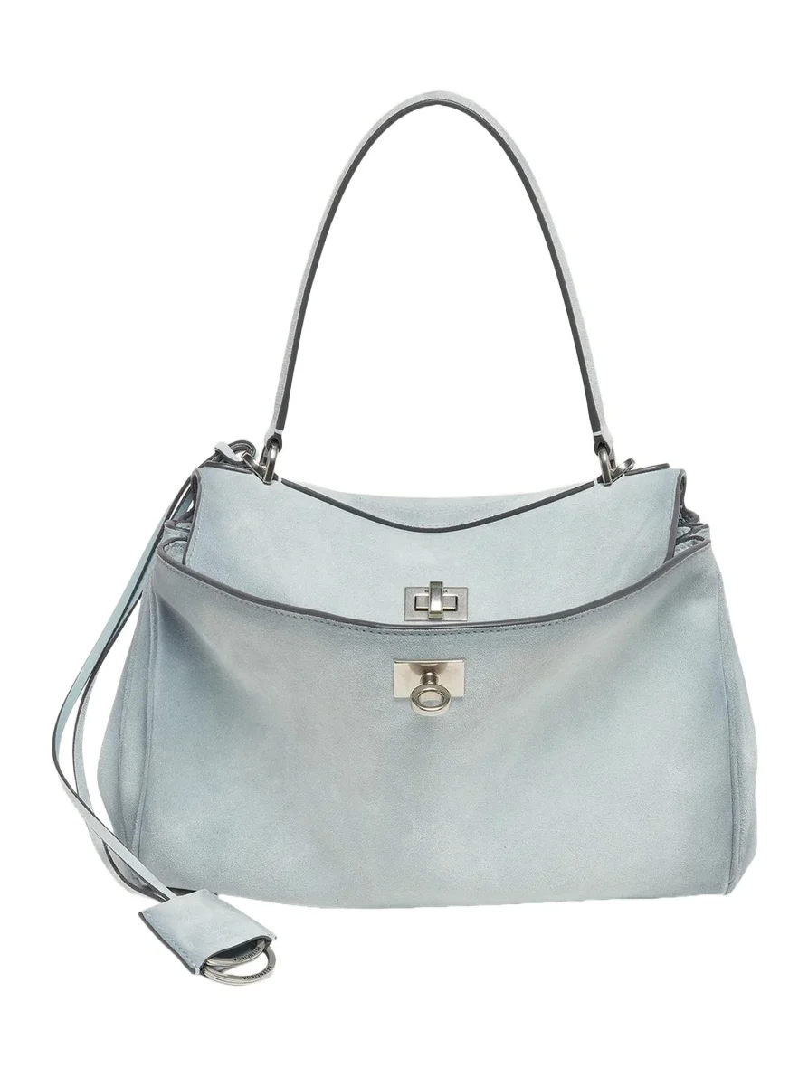 Balenciaga Rodeo Small Suede Top-Handle Bag
