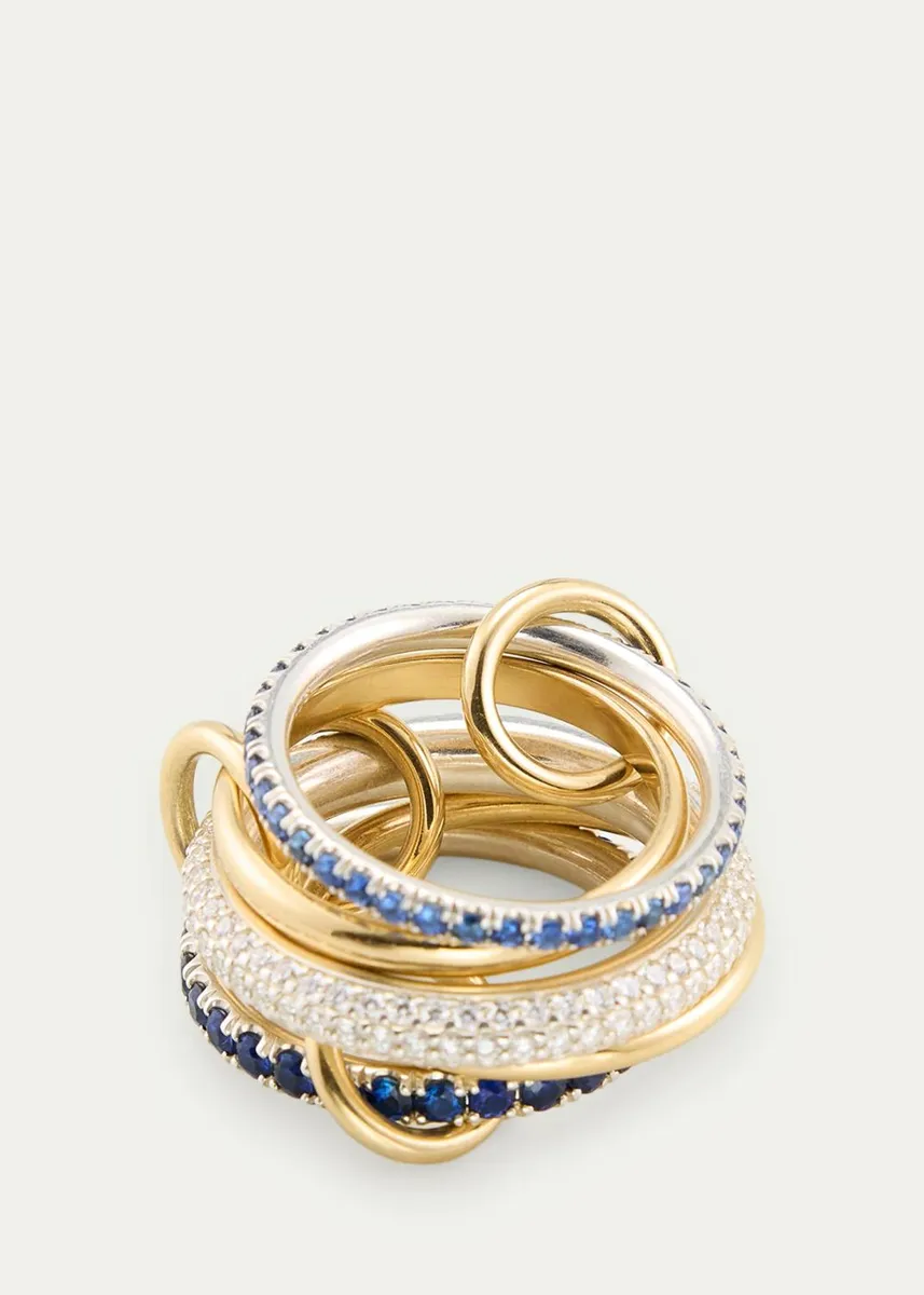 Spinelli Kilcollin Bergdorf 125th Exclusive 5-Band Ring with Diamonds and Sapphires | Thumbnail 3