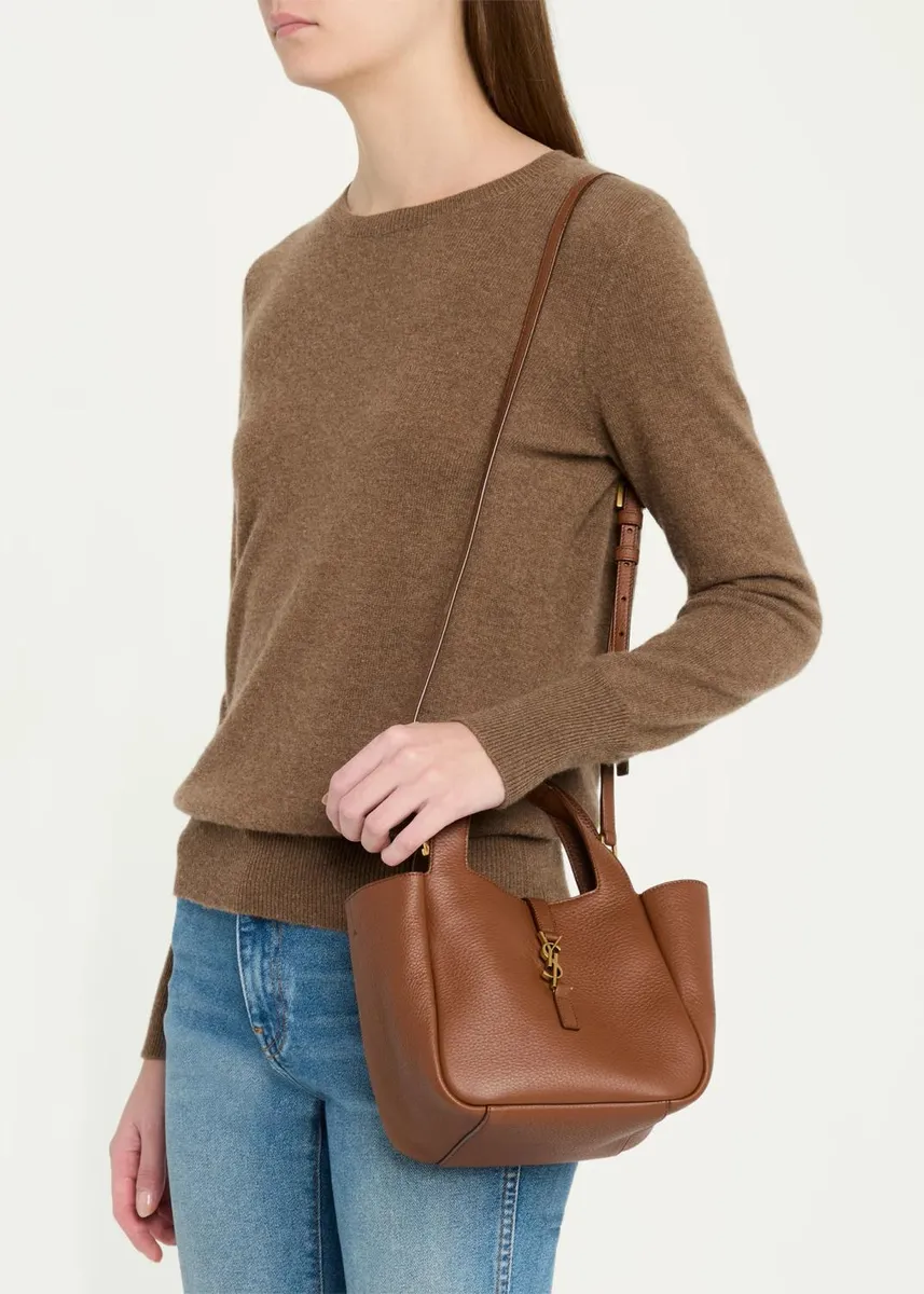 Saint Laurent Le 5 à 7 Bea Mini Tote Bag in Grained Leather | Thumbnail 2 Saint Laurent Le 5 à 7 Bea Mini Tote Bag in Grained Leather | Thumbnail 2