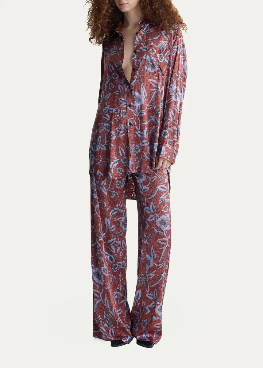 Diane von Furstenberg Sienna Oversized Floral-Print Blouse | Thumbnail 2 Diane von Furstenberg Sienna Oversized Floral-Print Blouse | Thumbnail 2