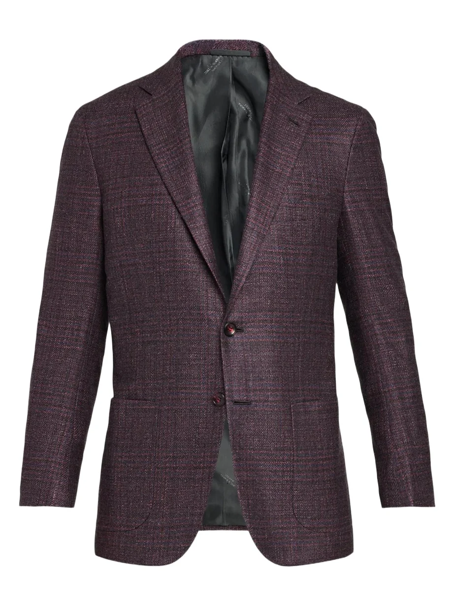 Kiton Men's Plaid Single-Breasted Sport Coat