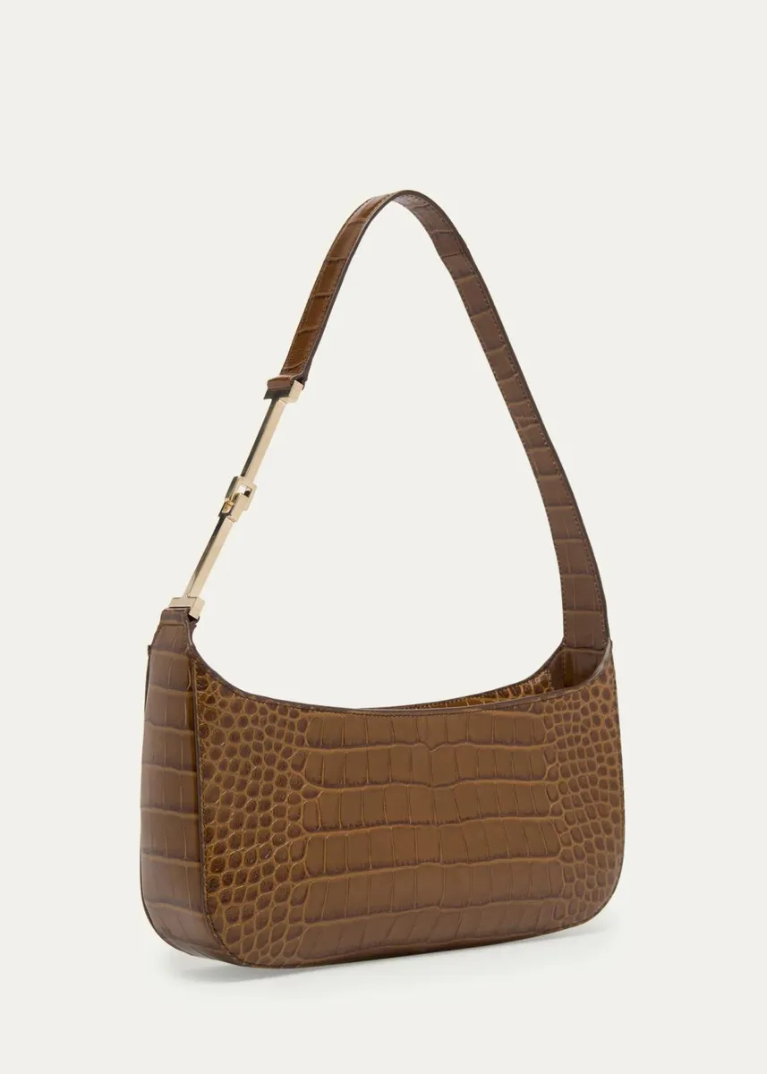 Tom Ford Arc Small Croc-Embossed Leather Shoulder Bag | Thumbnail 3