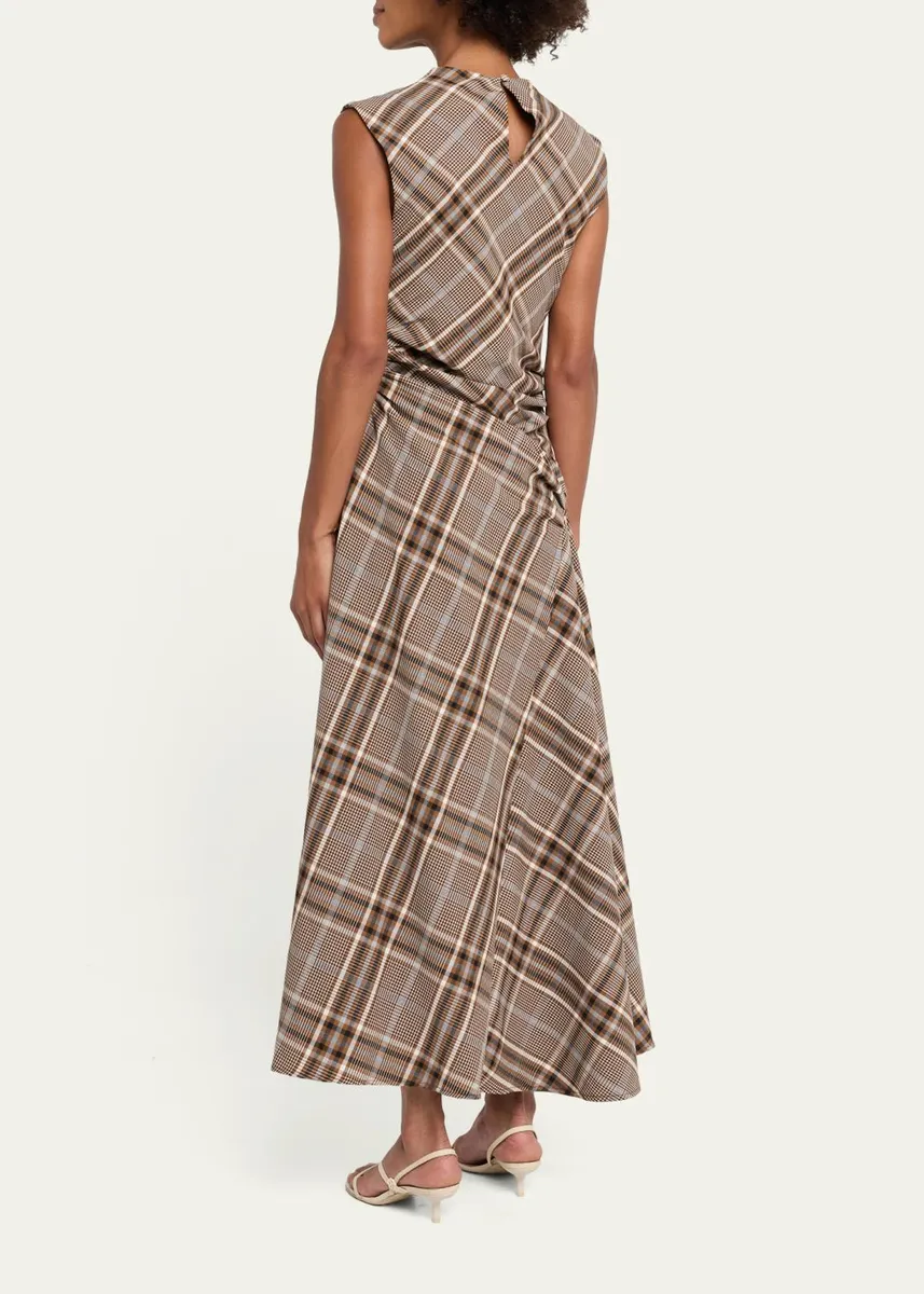 Simkhai Burke Plaid Cowl-Neck Maxi Dress | Thumbnail 3 Simkhai Burke Plaid Cowl-Neck Maxi Dress | Thumbnail 3