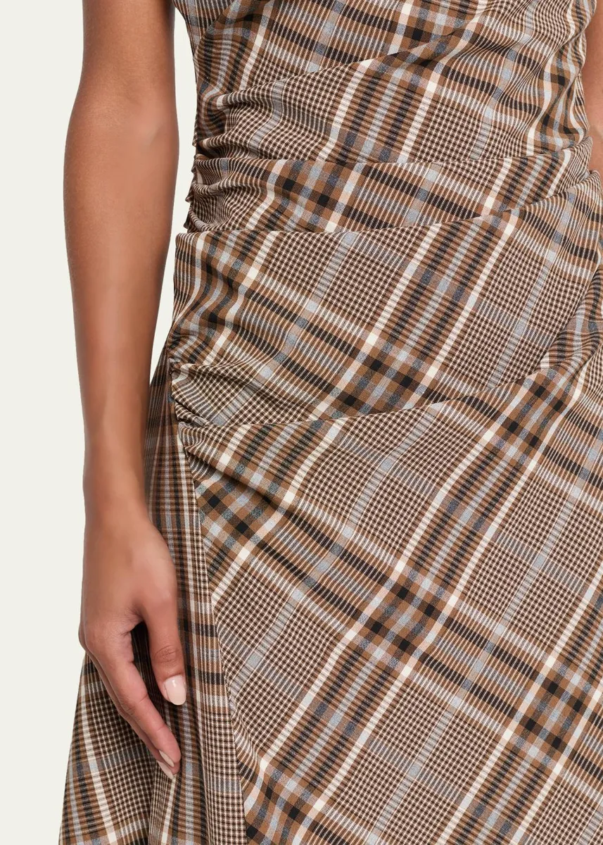 Simkhai Burke Plaid Cowl-Neck Maxi Dress | Thumbnail 5 Simkhai Burke Plaid Cowl-Neck Maxi Dress | Thumbnail 5