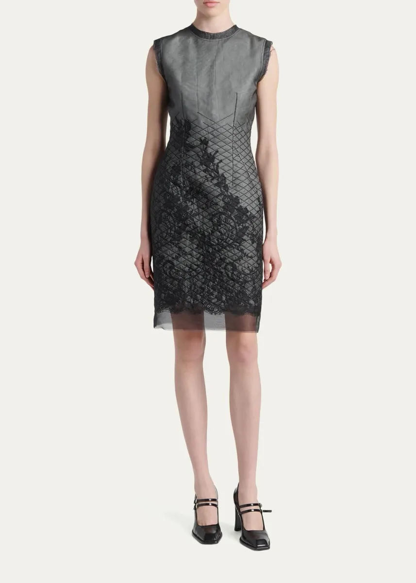 Alexander McQueen Quilted Lace Dress | Thumbnail 2 Alexander McQueen Quilted Lace Dress | Thumbnail 2