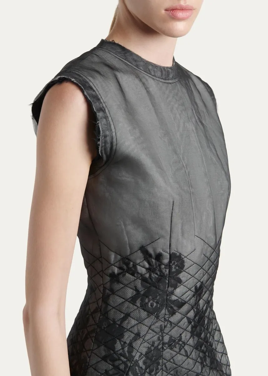Alexander McQueen Quilted Lace Dress | Thumbnail 5 Alexander McQueen Quilted Lace Dress | Thumbnail 5