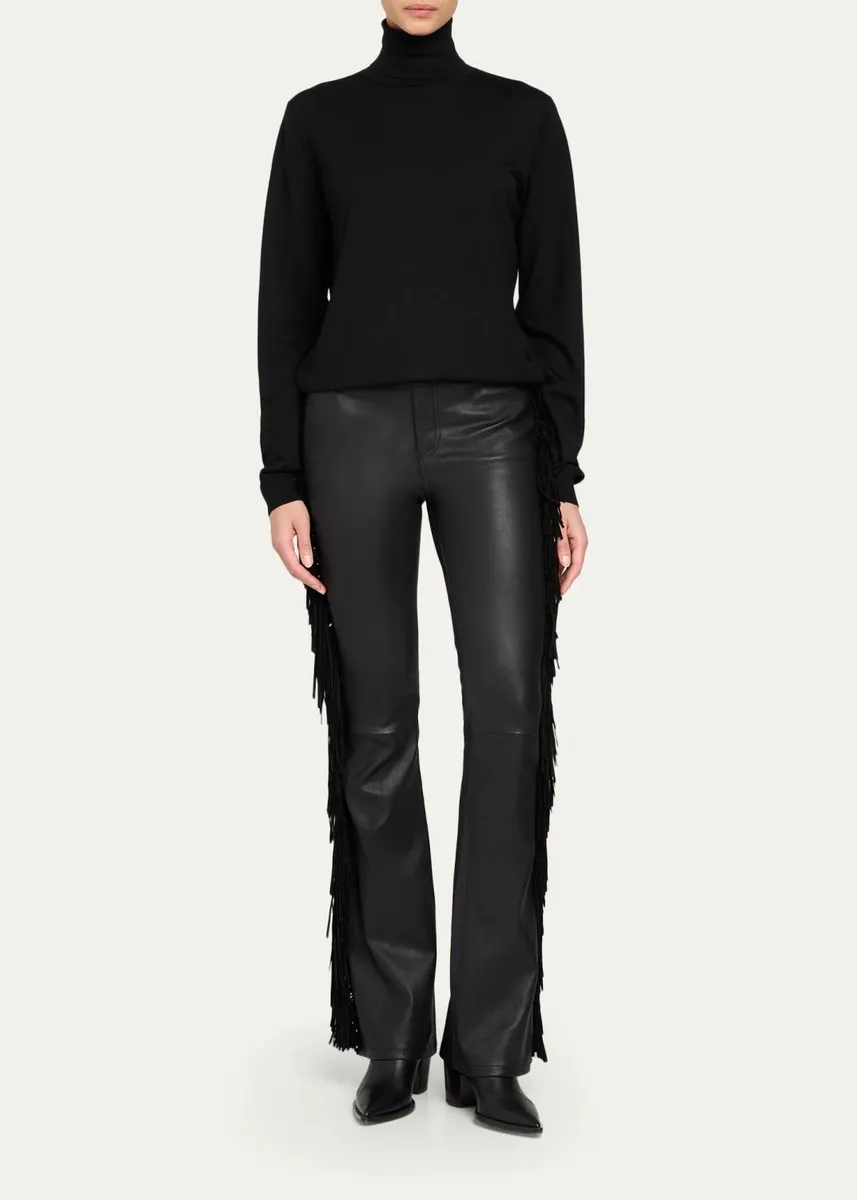 Sprwmn Micro Flare Suede Fringe Leather Pants | Thumbnail 2 Sprwmn Micro Flare Suede Fringe Leather Pants | Thumbnail 2
