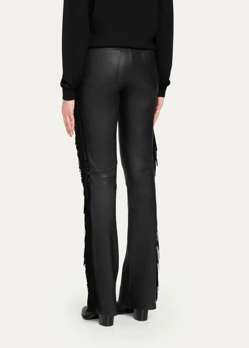 Sprwmn Micro Flare Suede Fringe Leather Pants | Thumbnail 3 Sprwmn Micro Flare Suede Fringe Leather Pants | Thumbnail 3