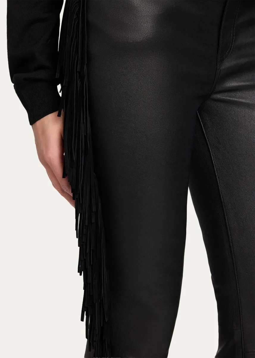 Sprwmn Micro Flare Suede Fringe Leather Pants | Thumbnail 5 Sprwmn Micro Flare Suede Fringe Leather Pants | Thumbnail 5