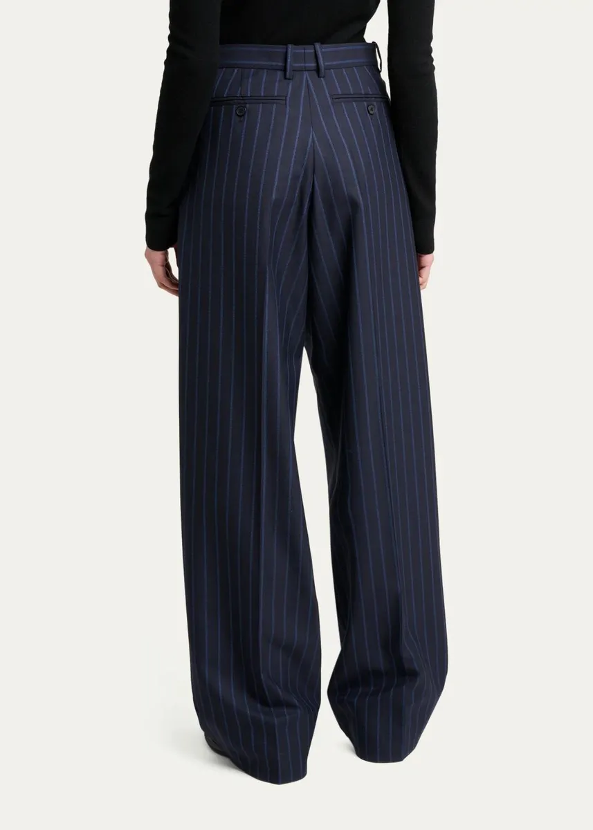 Givenchy Striped Pleated Wool-Cashmere Pants | Thumbnail 3 Givenchy Striped Pleated Wool-Cashmere Pants | Thumbnail 3