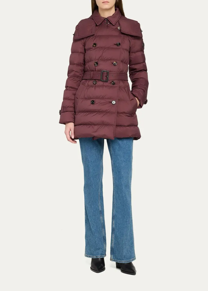 Burberry Audley Mid-Length Nylon Puffer Coat | Thumbnail 2 Burberry Audley Mid-Length Nylon Puffer Coat | Thumbnail 2