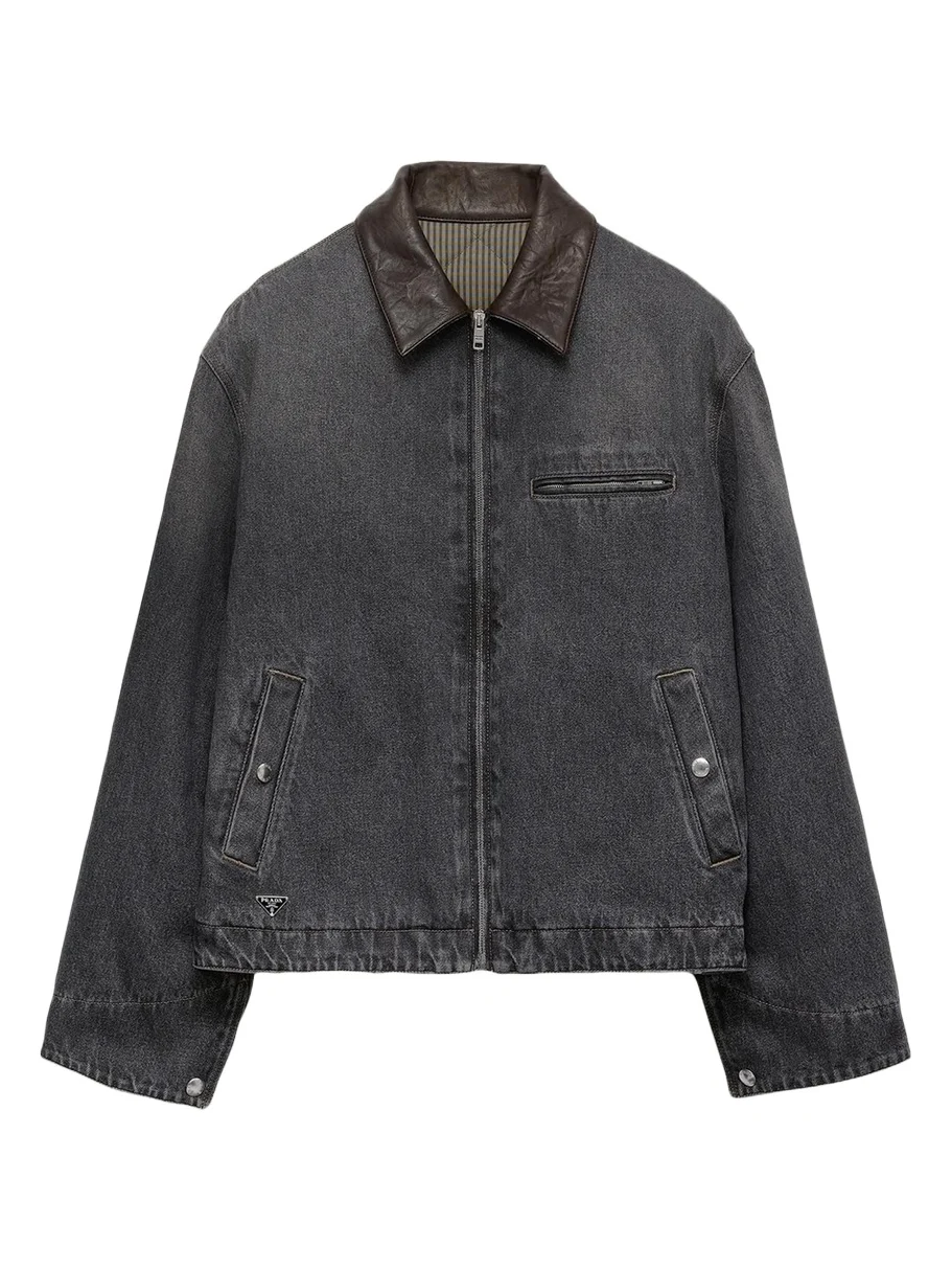 Prada Men's Denim Blouson Jacket