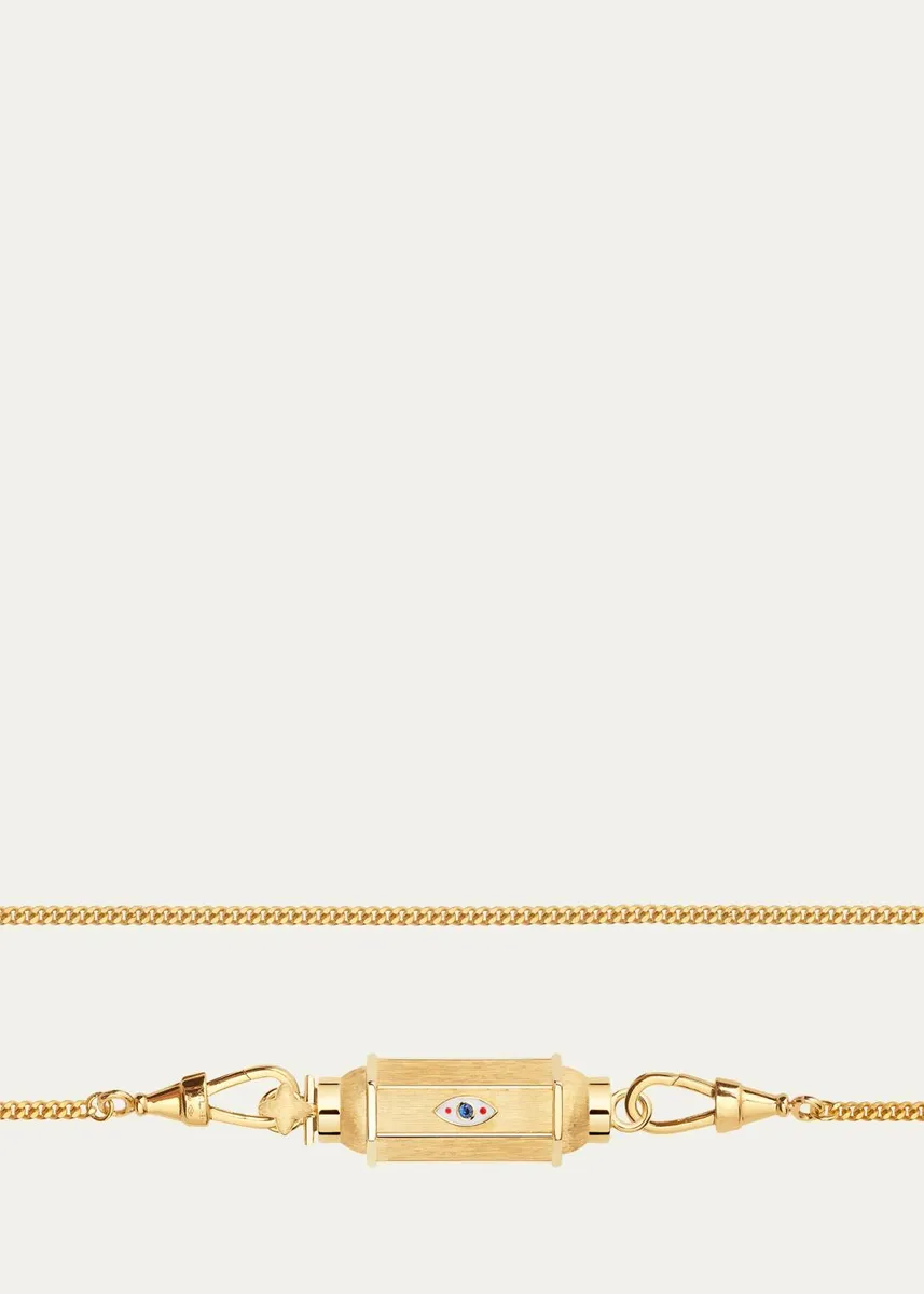 Marie Lichtenberg Evil Eye 18K Yellow Gold & 0.06 TCW Sapphire Necklace | Thumbnail 3 Marie Lichtenberg Evil Eye 18K Yellow Gold & 0.06 TCW Sapphire Necklace | Thumbnail 3