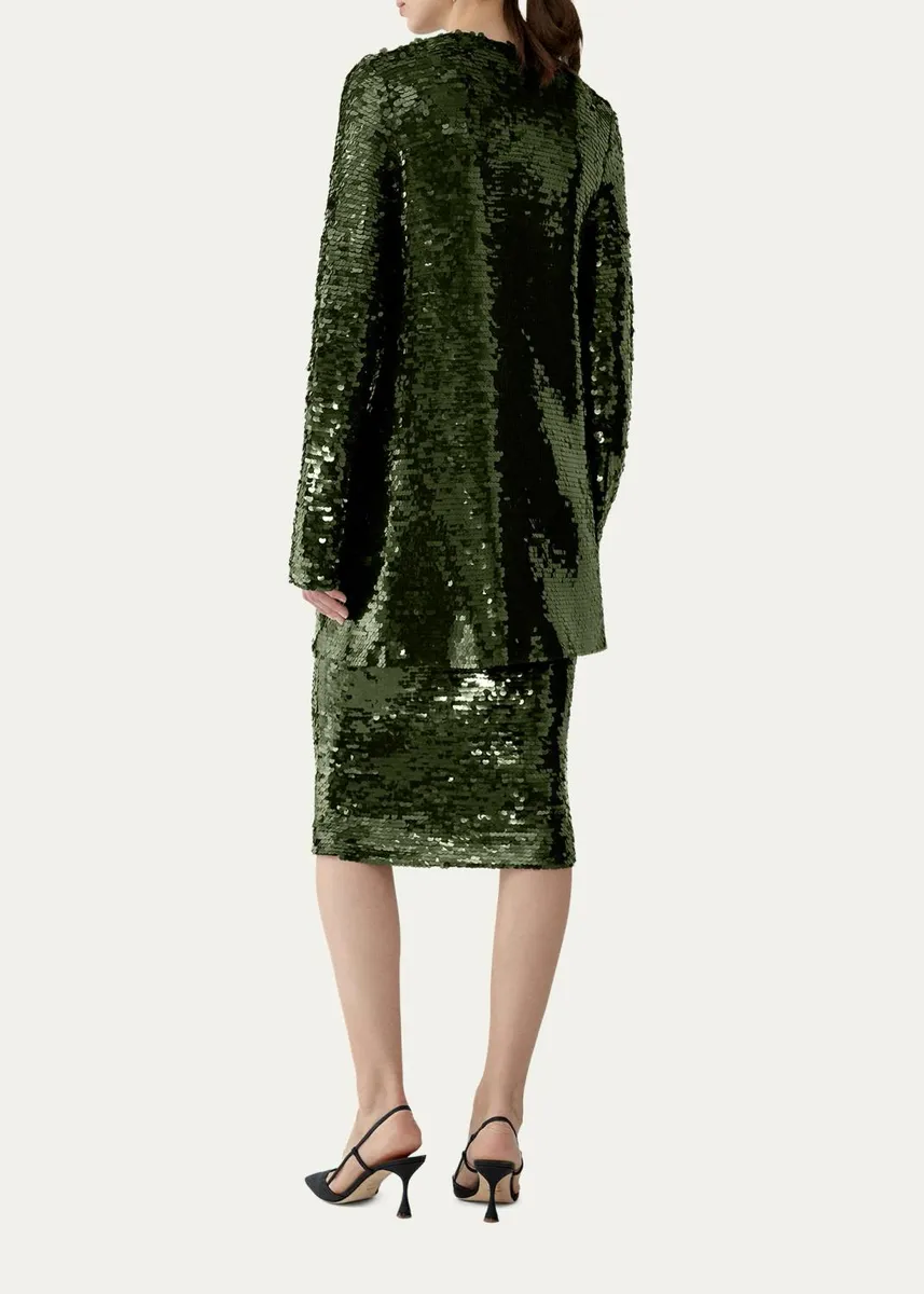 Carolina Herrera Sequin Embellished Long Cardigan | Thumbnail 3 Carolina Herrera Sequin Embellished Long Cardigan | Thumbnail 3