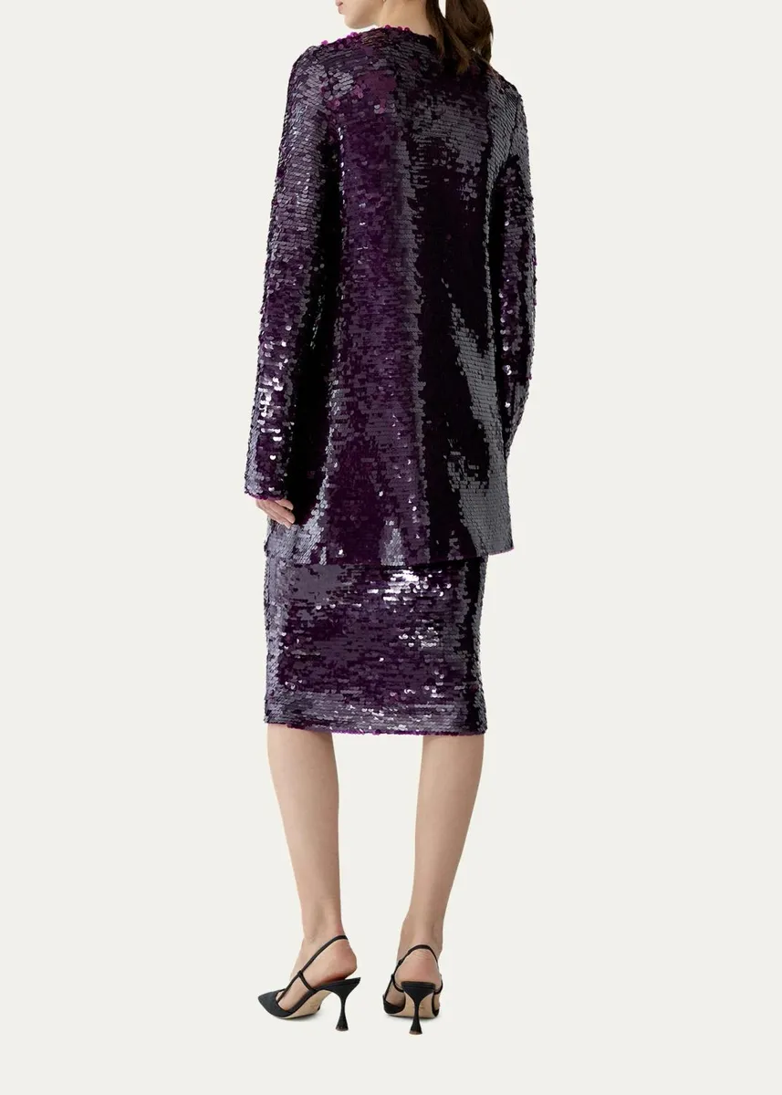 Carolina Herrera Sequin Embellished Long Cardigan | Thumbnail 6 Carolina Herrera Sequin Embellished Long Cardigan | Thumbnail 6