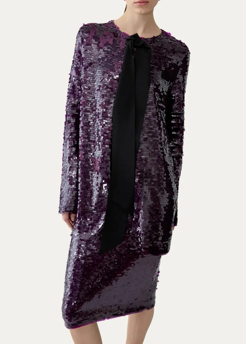 Carolina Herrera Sequin Embellished Long Cardigan | Thumbnail 7 Carolina Herrera Sequin Embellished Long Cardigan | Thumbnail 7