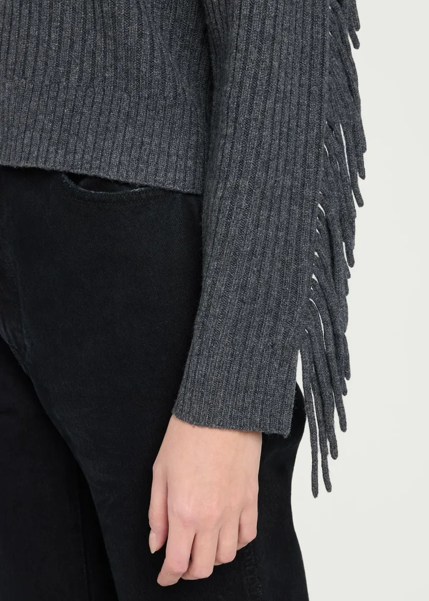 Simkhai Natalia Rib-Knit Fringe Sweater | Thumbnail 5 Simkhai Natalia Rib-Knit Fringe Sweater | Thumbnail 5