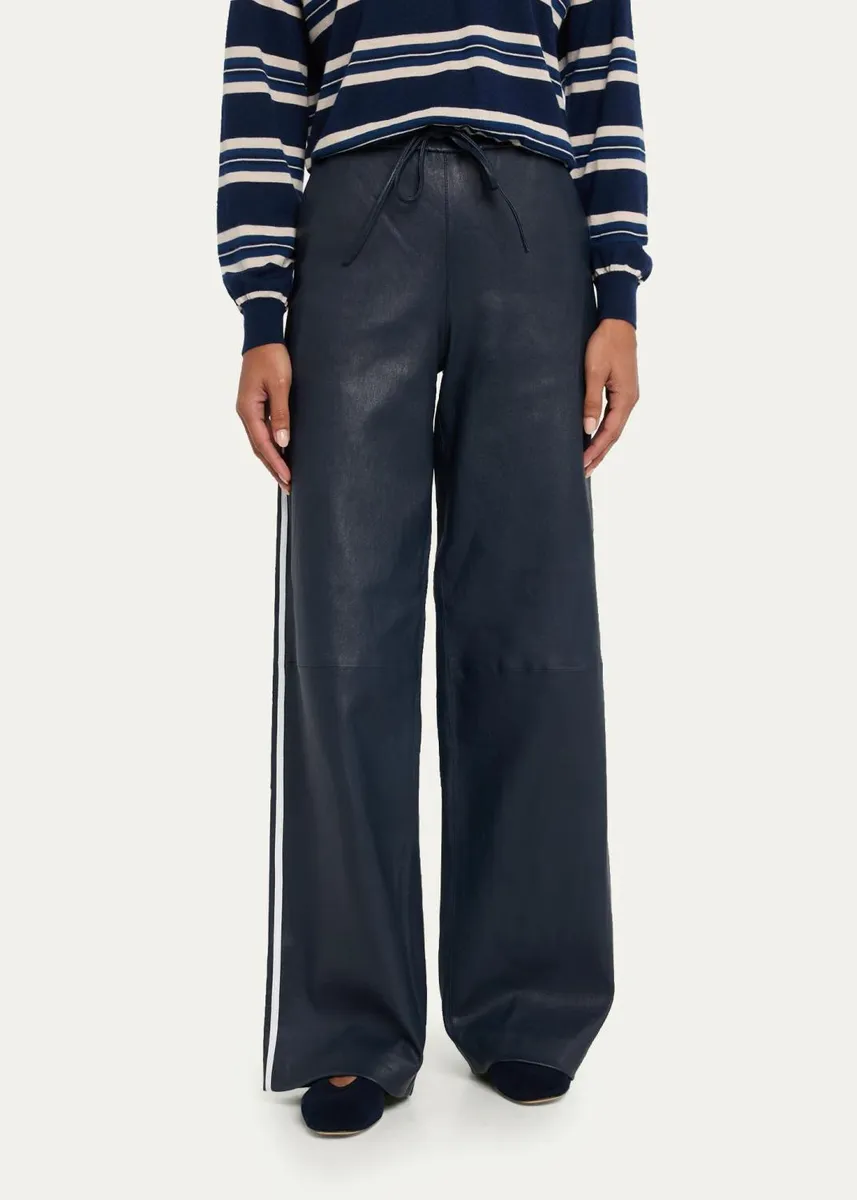 Sprwmn Baggy Athletic Leather Pants | Thumbnail 4 Sprwmn Baggy Athletic Leather Pants | Thumbnail 4
