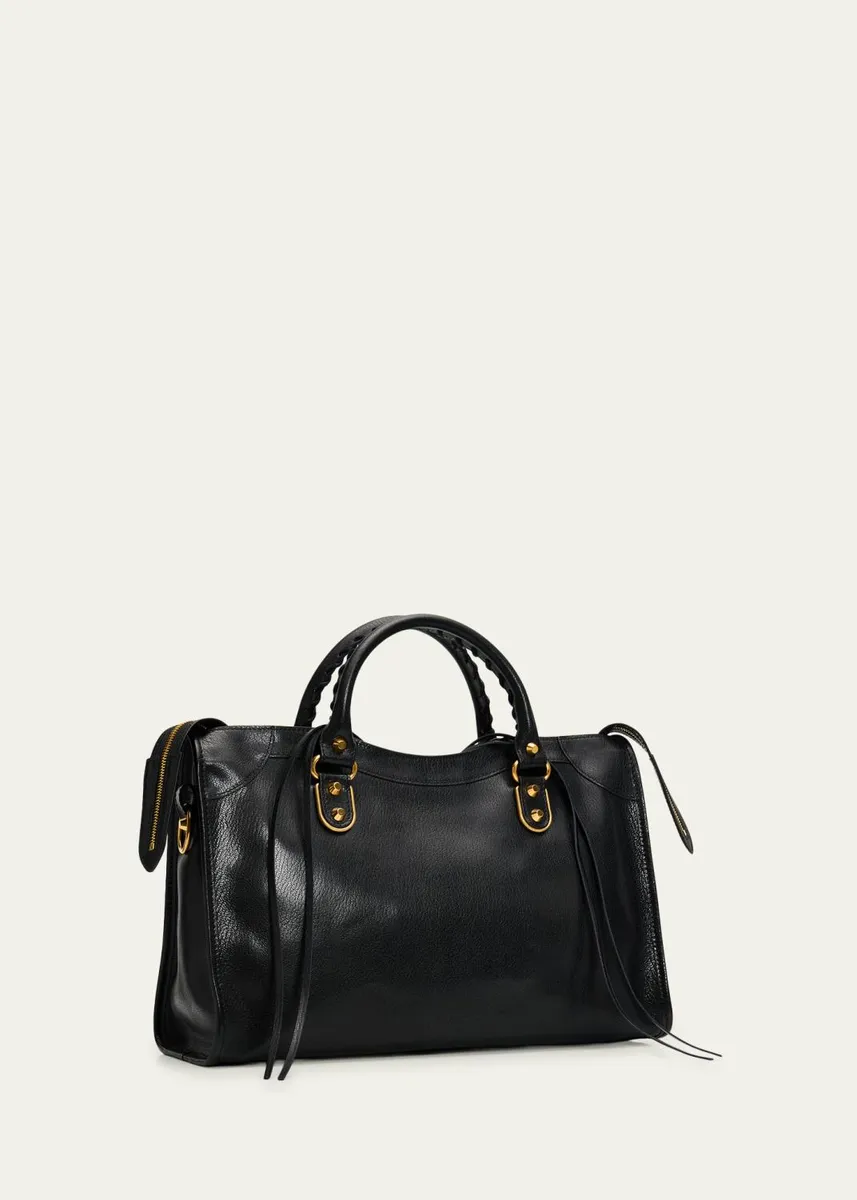 Balenciaga Le City Uptown Medium Leather Top-Handle Bag | Thumbnail 3 Balenciaga Le City Uptown Medium Leather Top-Handle Bag | Thumbnail 3