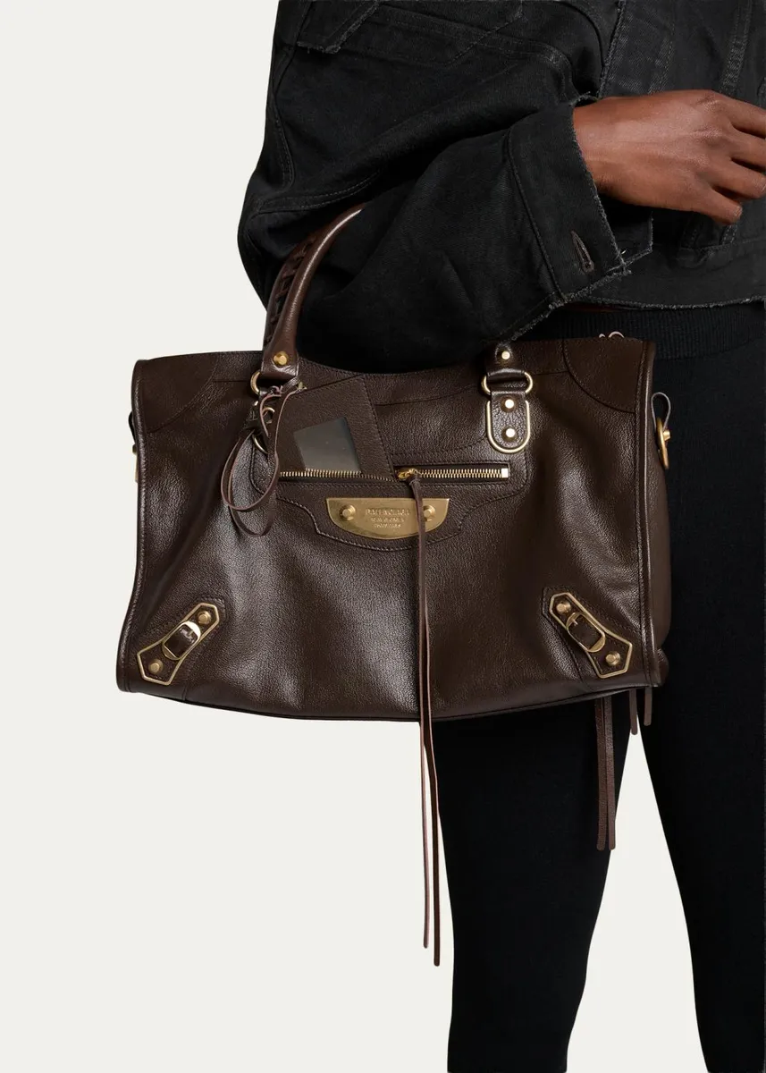 Balenciaga Le City Uptown Medium Leather Top-Handle Bag | Thumbnail 6 Balenciaga Le City Uptown Medium Leather Top-Handle Bag | Thumbnail 6