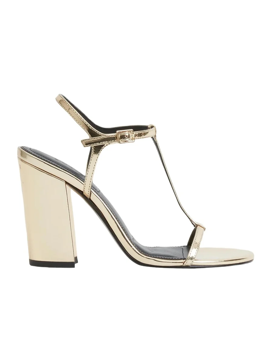 90mm Stacey Metallic Leather T-Strap Sandals 90mm Stacey Metallic Leather T-Strap Sandals