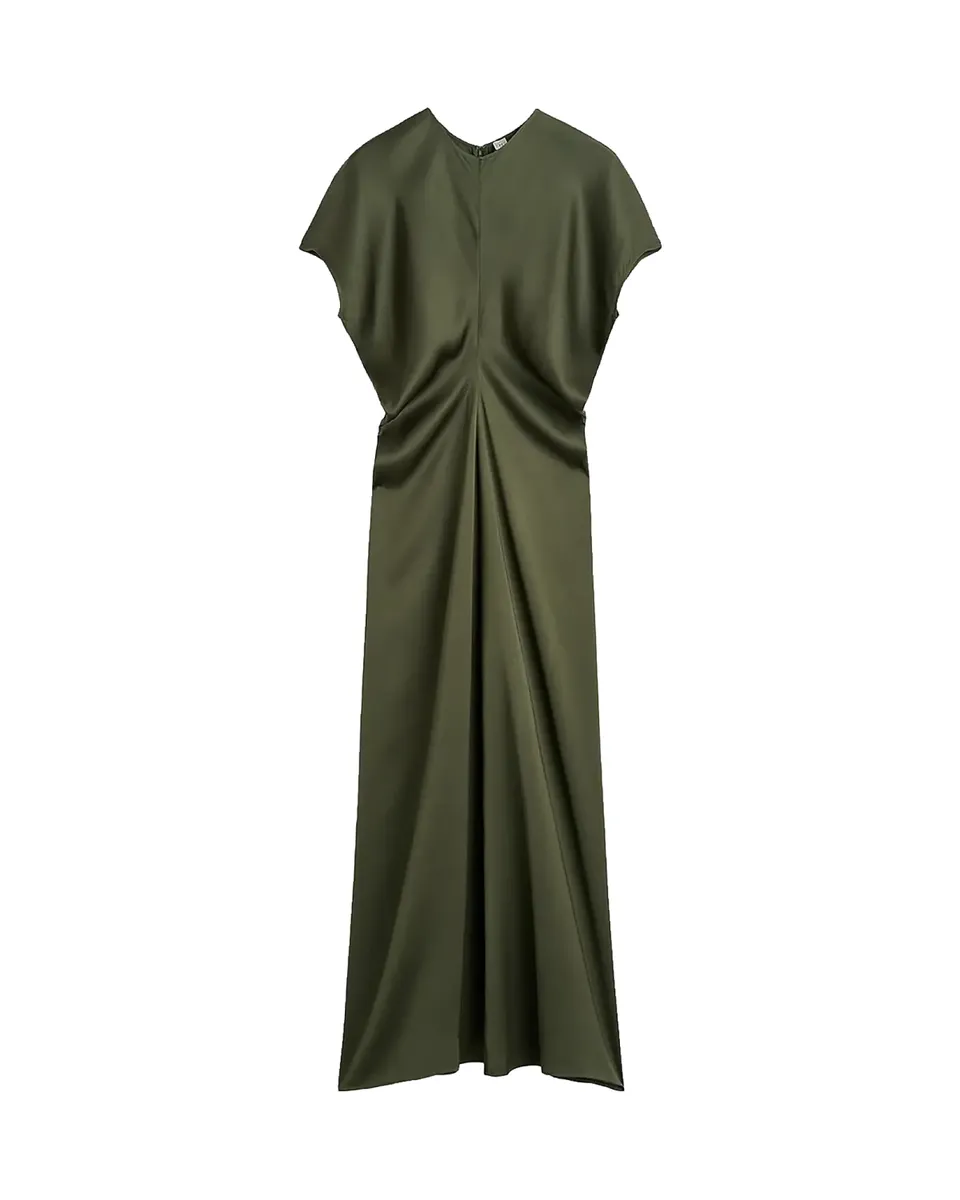 TOTEME Satin Slouch Waist Dress | Thumbnail 2