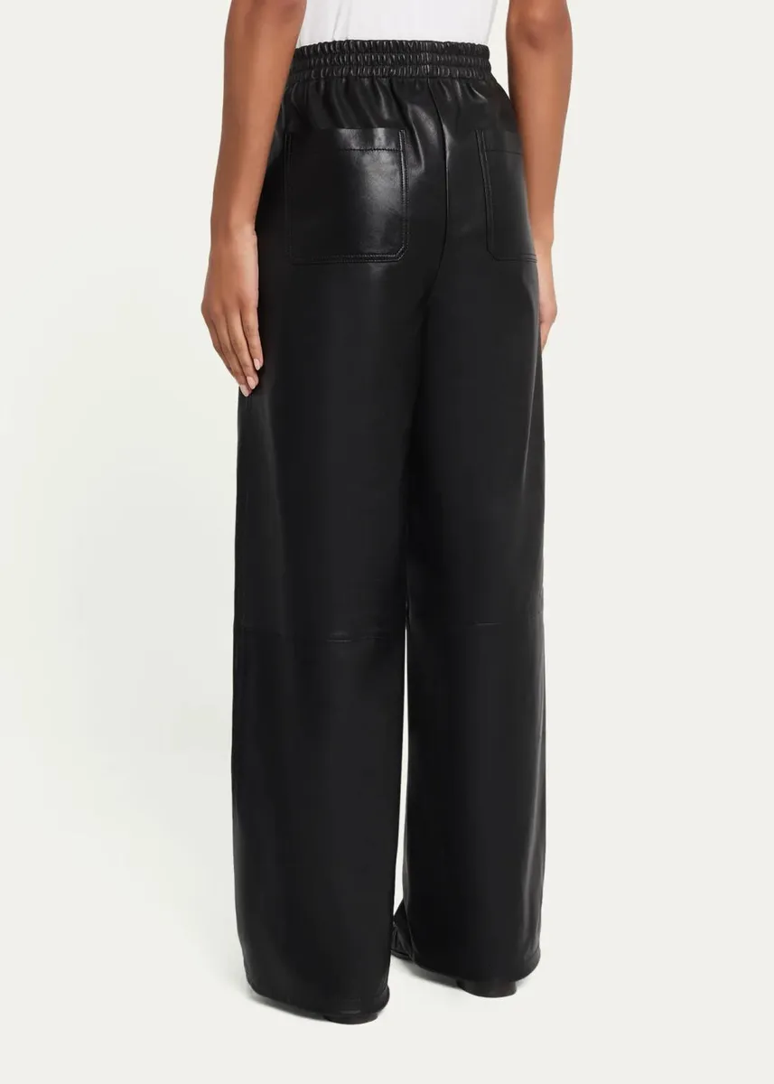 Simkhai Corrine Leather Pull-On Pants | Thumbnail 3